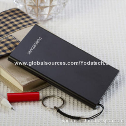 Power bank XCQ is ultra-thin, genuine leather appearance and has a mobile phone holster texture